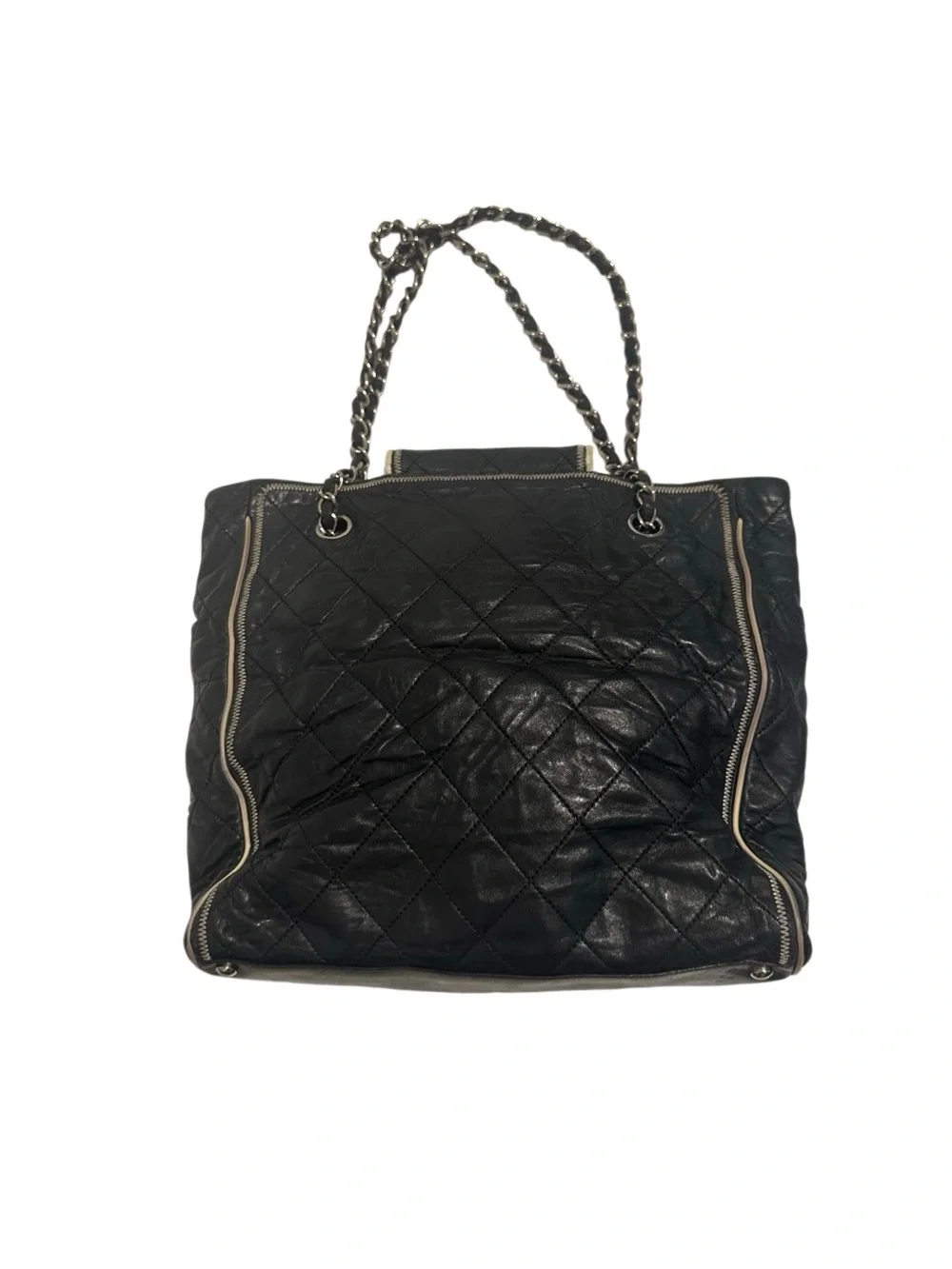 Chanel Quilted Black Leather Shoulder Bag